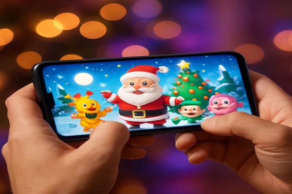 একজন ব্যবহারকারী স্মার্টফোনে সহজে অনলাইন গেমিং উপভোগ করছেন